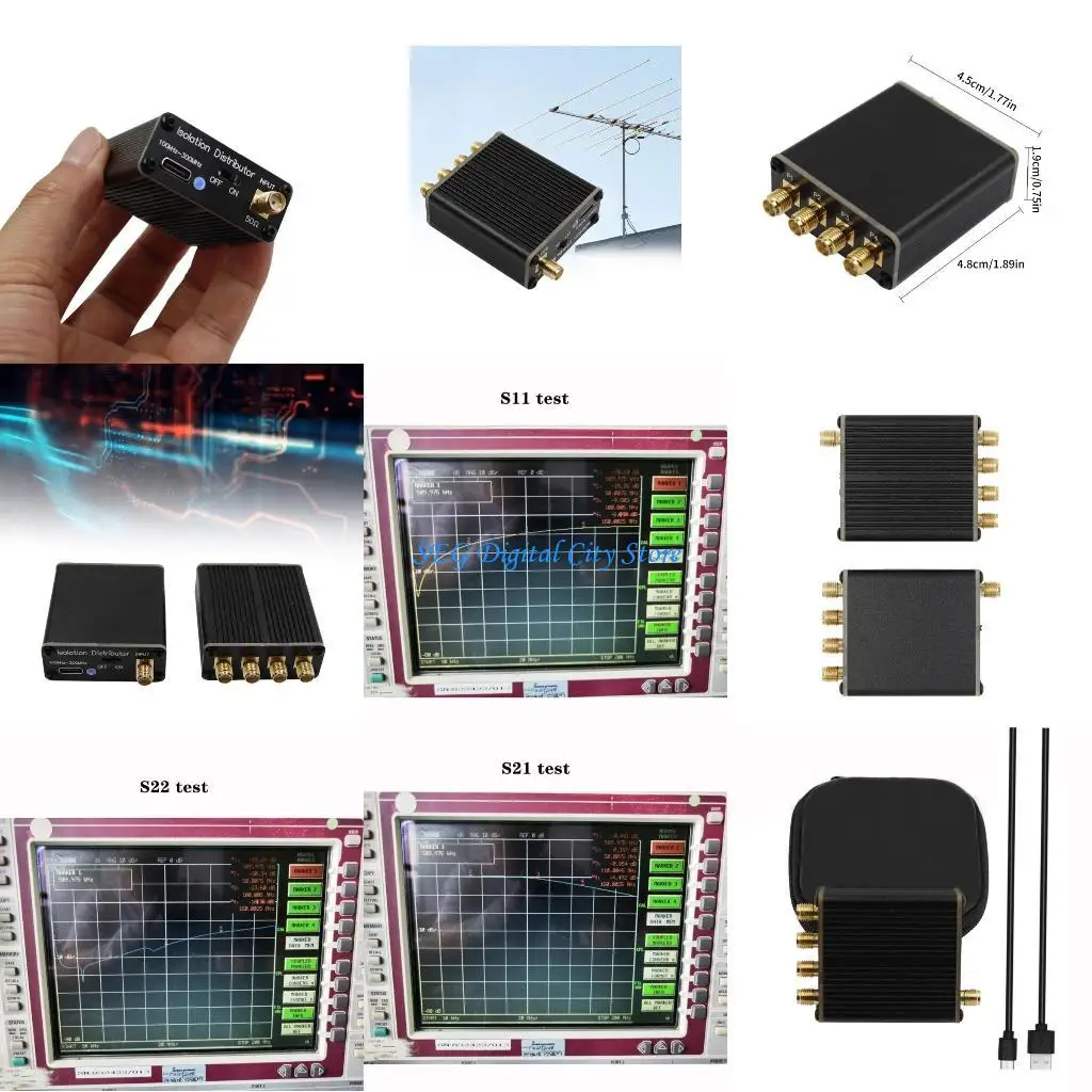 U75B 1 Input 4 Output Splitter Box for RF Radio Antenna GPSDO Splitter