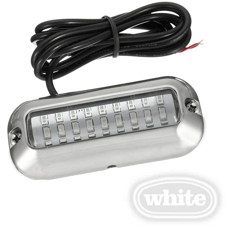 Impermeável luz LED subaquática para lancha, acessórios iate marinho, luzes do barco, branco, azul, verde, 10-30V DC, 3.5W, 1 pc