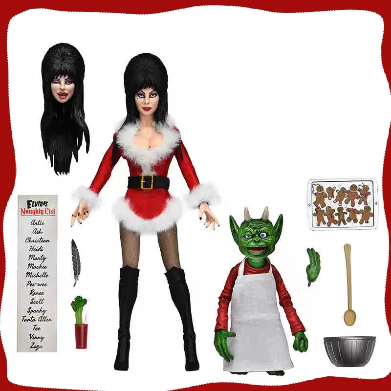 

In Stock Neca 56081 Anime Figure Elvira Christmas Edition Action Figure Model Figurine Collectibles Toy Kid Holiday Gift