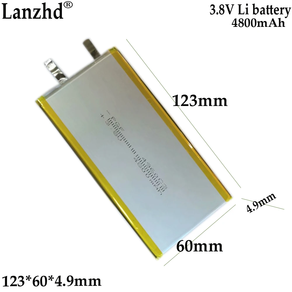 

New 3.8V polymer lithium battery 4800MAH For Notebook battery Tablet laptop fast charging source 4960123 4960C3