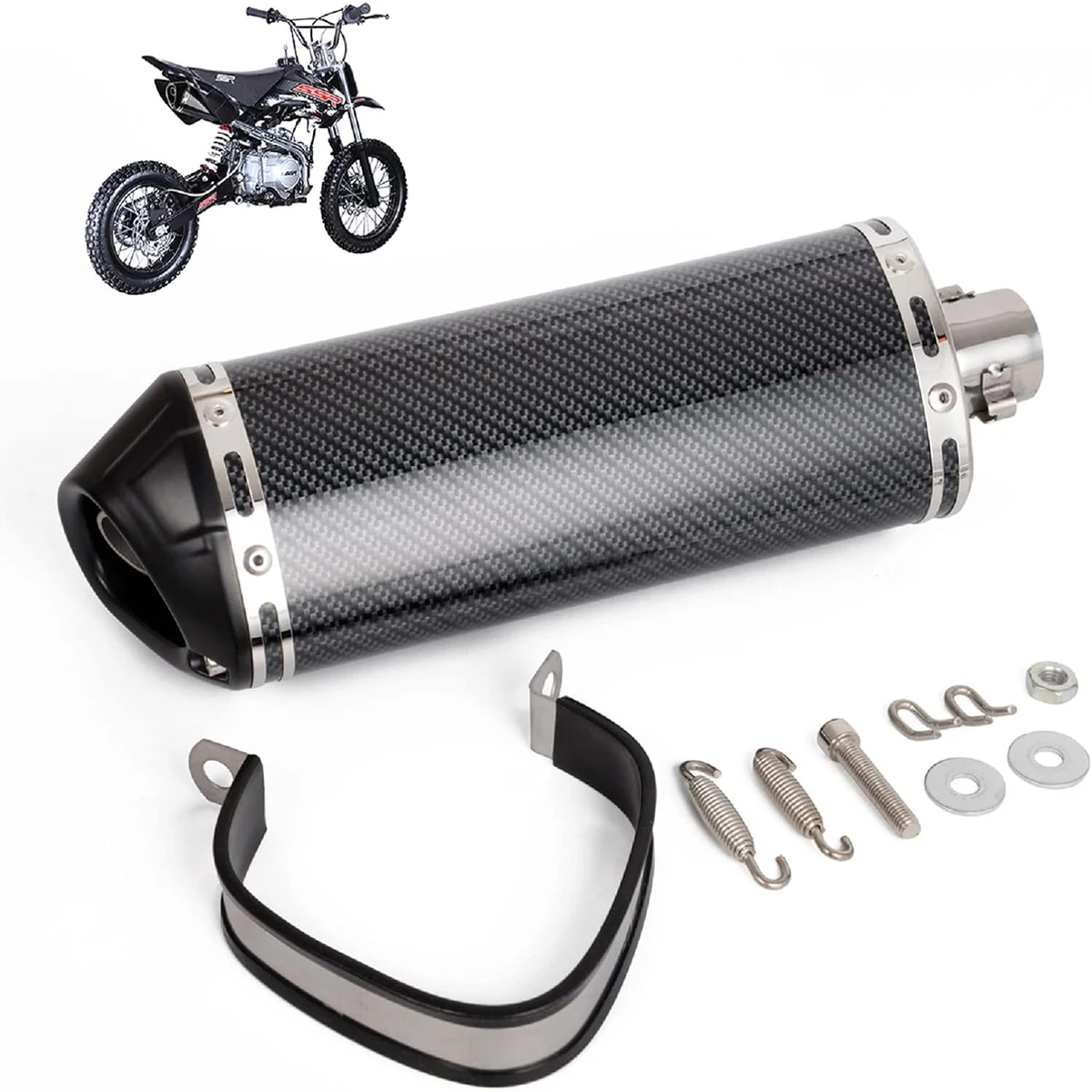 

Colorful motorcycle exhaust pipe silencer, built-in DB Killer, 1.5-inch diameter suitable for most motorcycles