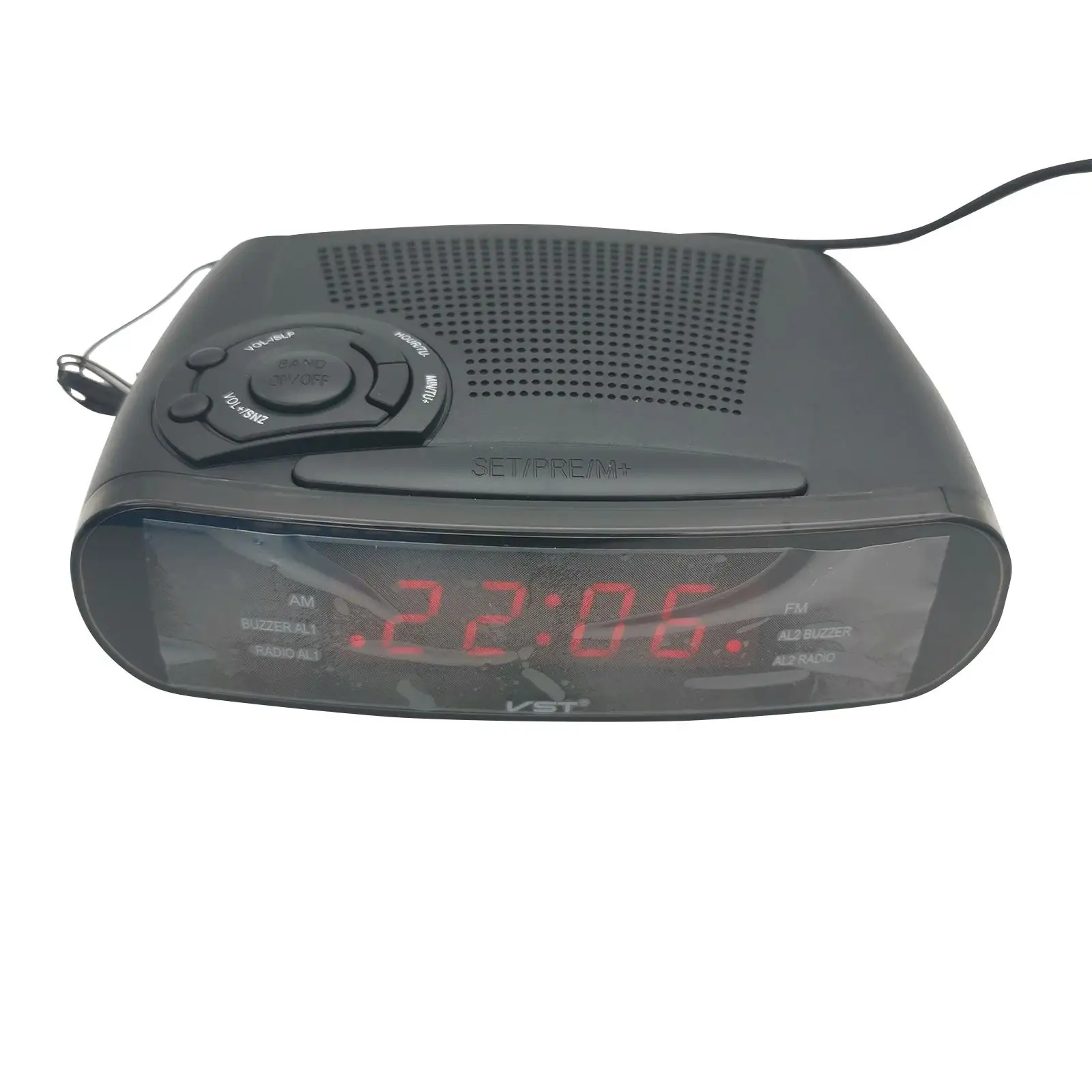 Alarm Clock Radio with AM/FM Digital LED Display with Snooze,Battery Backup Function