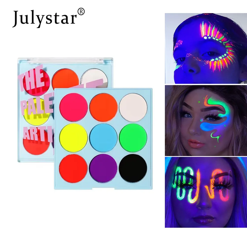 

Julystar Fluorescent Eye Shadow Disc Waterproof Eye Shadow Lasting Natural Eye Makeup Female Cosmetic Party Holiday Makeup