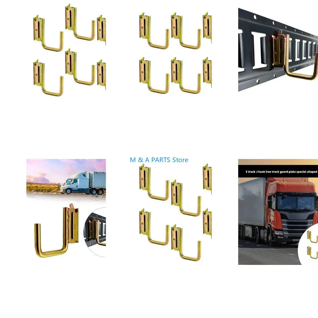 U1JF Pack of 6 Vibration Proof Spring Clip J Hooks Providing Safe Hold on Track Guard