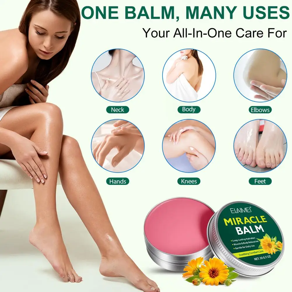 Massage Moisturizing Balm 30g Miracle Balm, Long-Lasting Hydrating Soothing Body Balm for Muscle Relaxation view 6