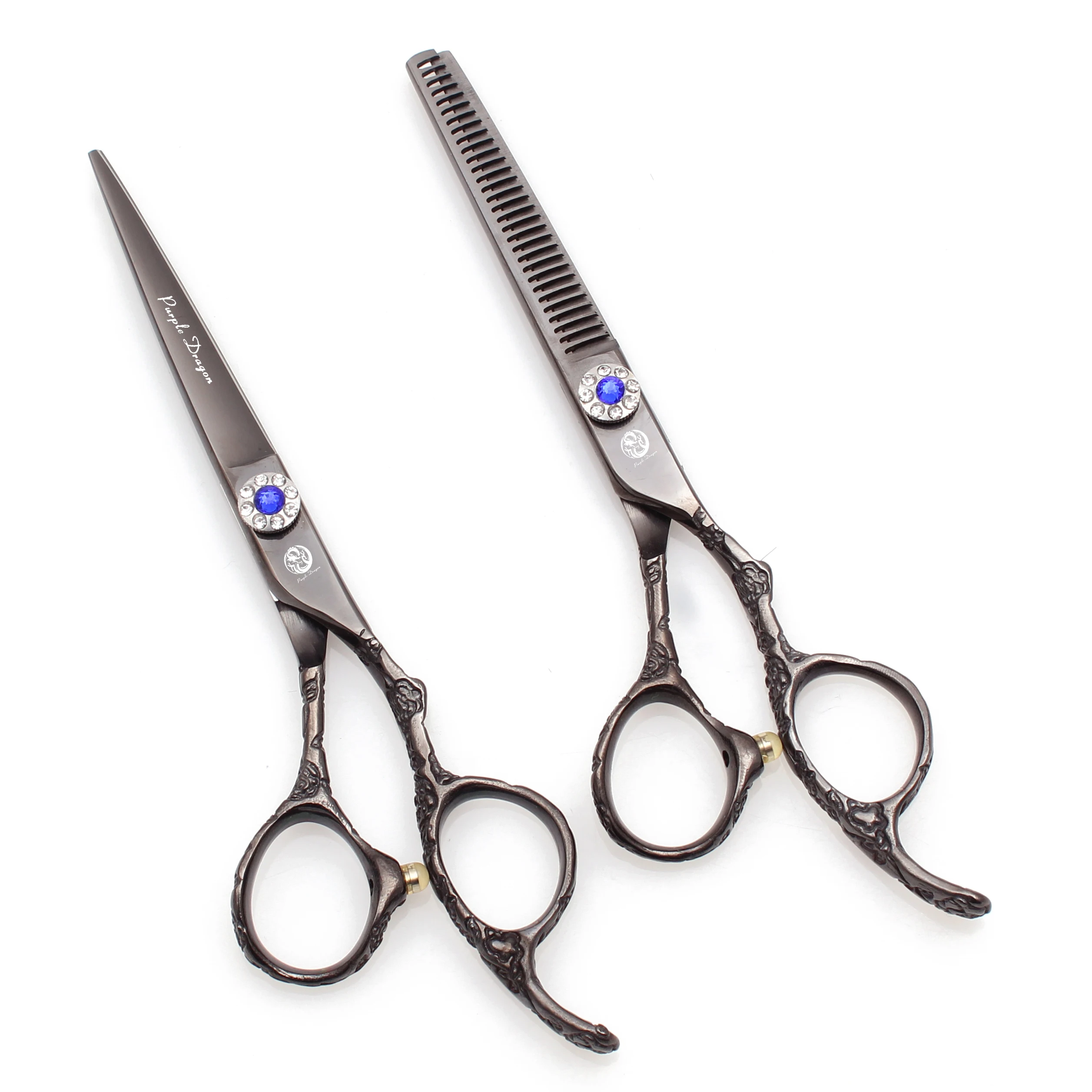 Professionelle Haarschere JP Edelstahl Haarschneideschere 5,5" 6" Friseursalon Effilierschere Regenbogen Haarschnittschere Z9002 – Detail 6