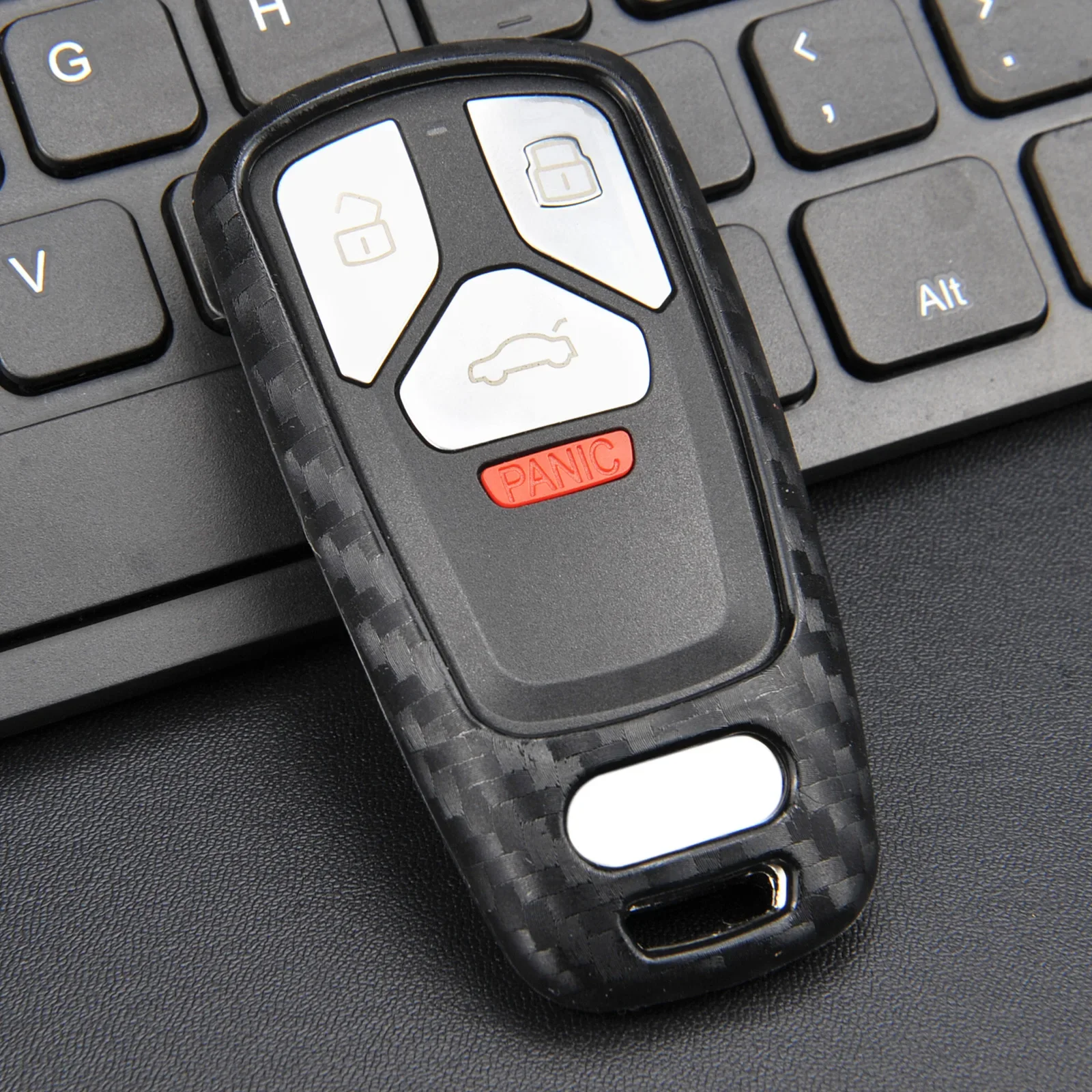 

Silicone Carbon Fiber Car Smart Key Fob Chain Case Cover For Audi A4 allroad/A5/Q5 Sportback/Q7/S4 B9/S5/SQ5/TT