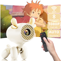 Smart Mini Projector Full Hd1080p Wifi 6 & Bt 5.1 Cute Deer Fawn Design Home Theater Portable Audio And Video Projector Tools