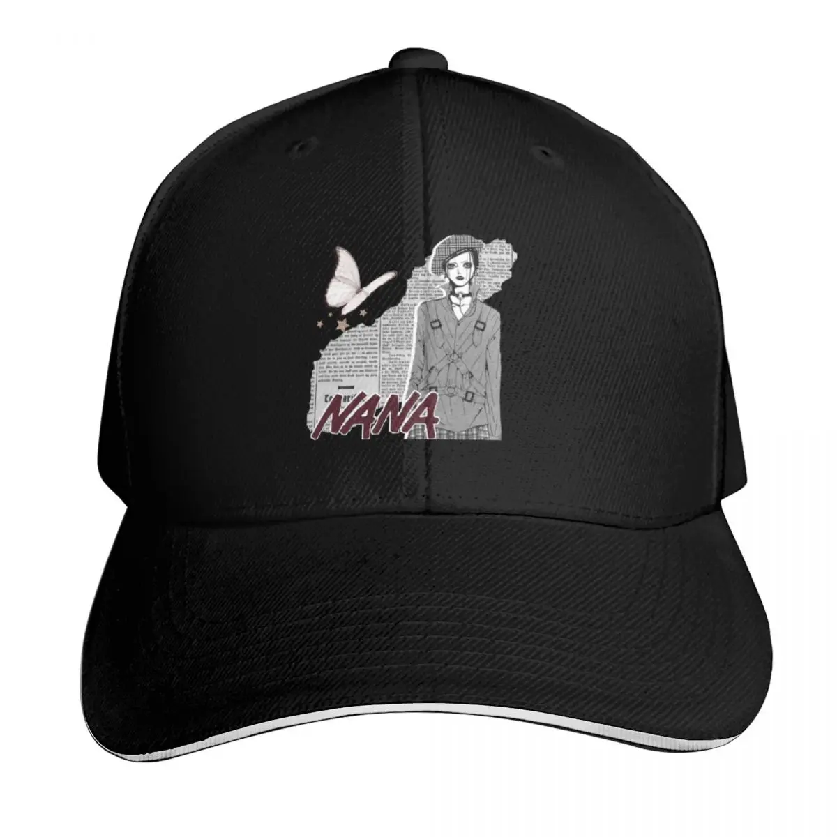 Nana Osaki Stamp Baseball Cap Moisture Wicking Quick Dry Curved Brim Classic Fit Low Profile Unstructured