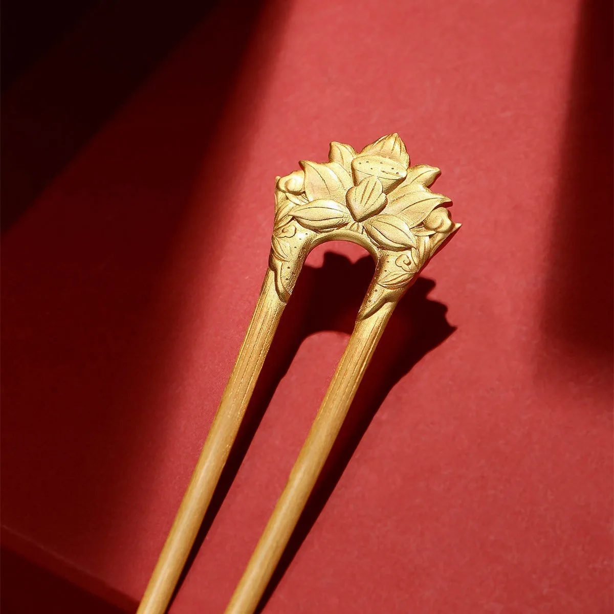 New Chinese Tang Dynasty Lotus Hairpin, Ancient Method Hanfu Jewelry, Feather Mirror Design Batch