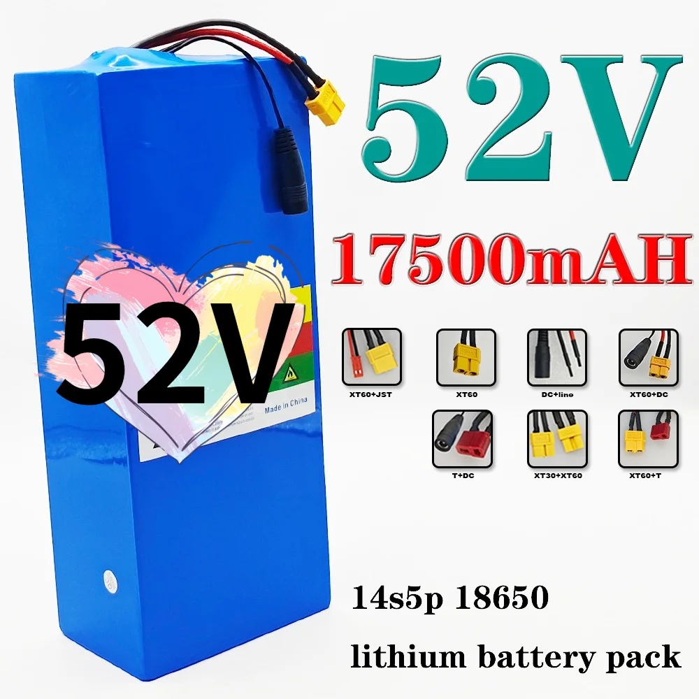 

52V Battery 14S5P battery pack 17.5AH 18650 Lithium With BMS For 1500W Electric Scooters, Mountain Bikes