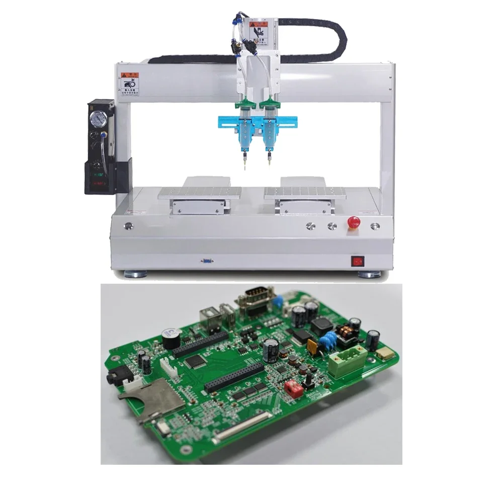 Automatic Three Axis CNC Robot Liquid Glue Dispenser 1-Year Warranty Mobile Phone Industrial LED Industries featuring New Motor