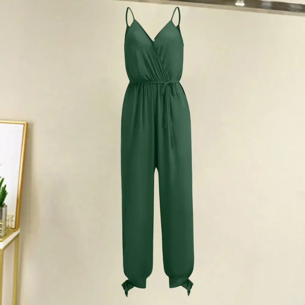 

Sling Overalls High Waist Summer Jumpsuit Simple Casual Sling Long Pants Overalls