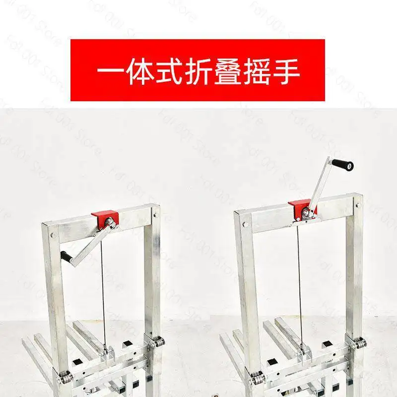 Loading Artifact Lifting Bearing 60Kg Adjustable Hand Cart  Handling Stacker Forklift Lift Portable  Folding Retractable Trolley