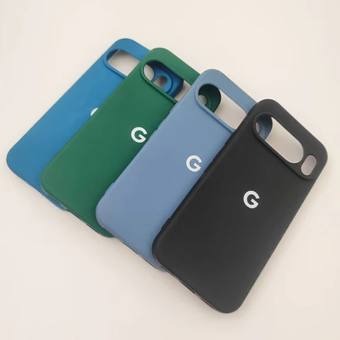 Оригинальный чехол для Google Pixel 10 9 Pro XL 10 Pro 9 Pro 9A, шелковистый силиконовый противоударный защитный чехол с мягкой поверхностью и логотипом