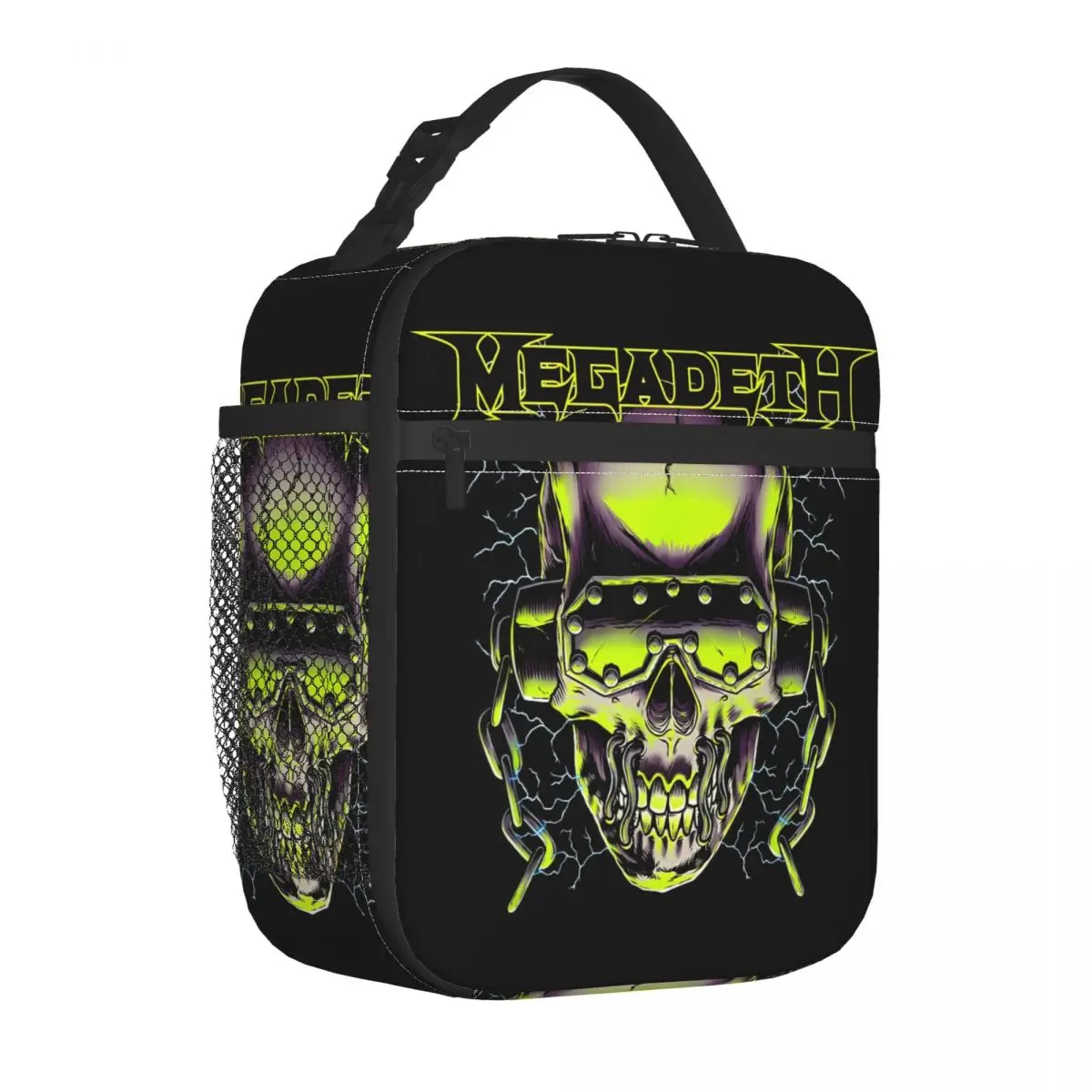 Megadeths Rock Band Lightning Vic Merch Insulated Lunch Tote Bag For School Food Storage Bag Portable Thermal Cooler Lunch Box