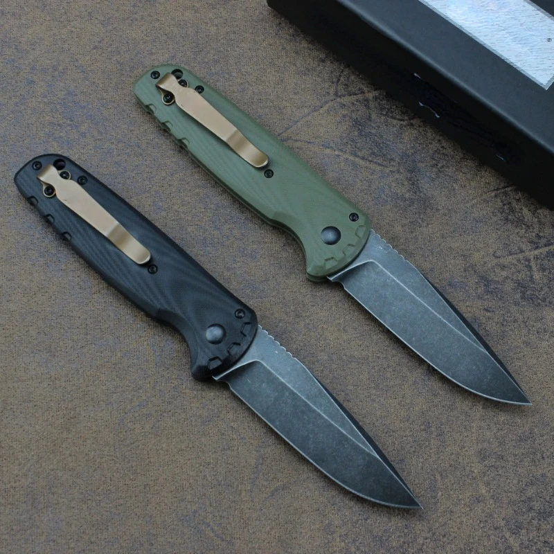 NEW 4300BK Outdoor Camping Folding Knife G10 Handle Pocket Survival Tactical Hunting Utility Fruit Kitchen Knives CED Tools