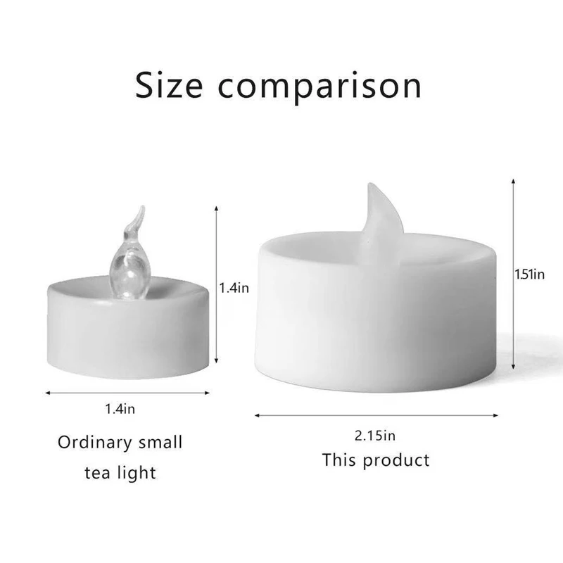 Gele LED elektronische kaarsen met 2-toetsen RF-bediening Kunstwasdecoratie 6-instellings timer Op batterijen werkende vakantiedecoratie