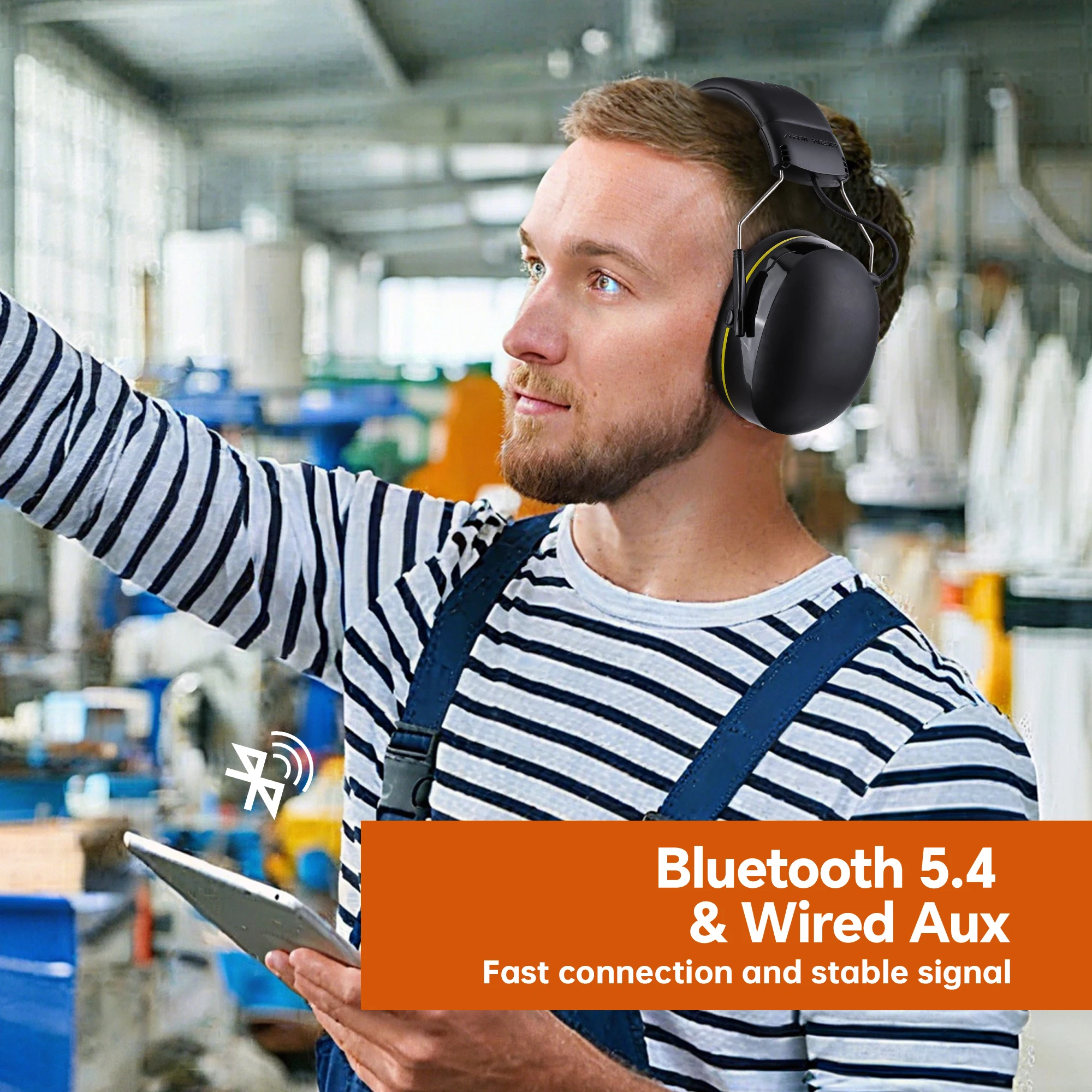 Bluetooth 기술이 적용된 귀마개 연결 청력 보호 장치 28dB NRR 건설 작업장 예초용 귀 보호 장치
