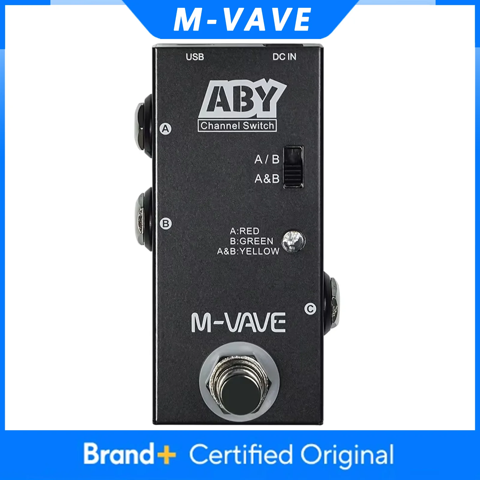 

M-VAVE ABY Line Selector Electric Guitar Effects Pedal AB Switch Mini Guitar Pedal True Bypass AB Box - ABY Channel Switch Tools