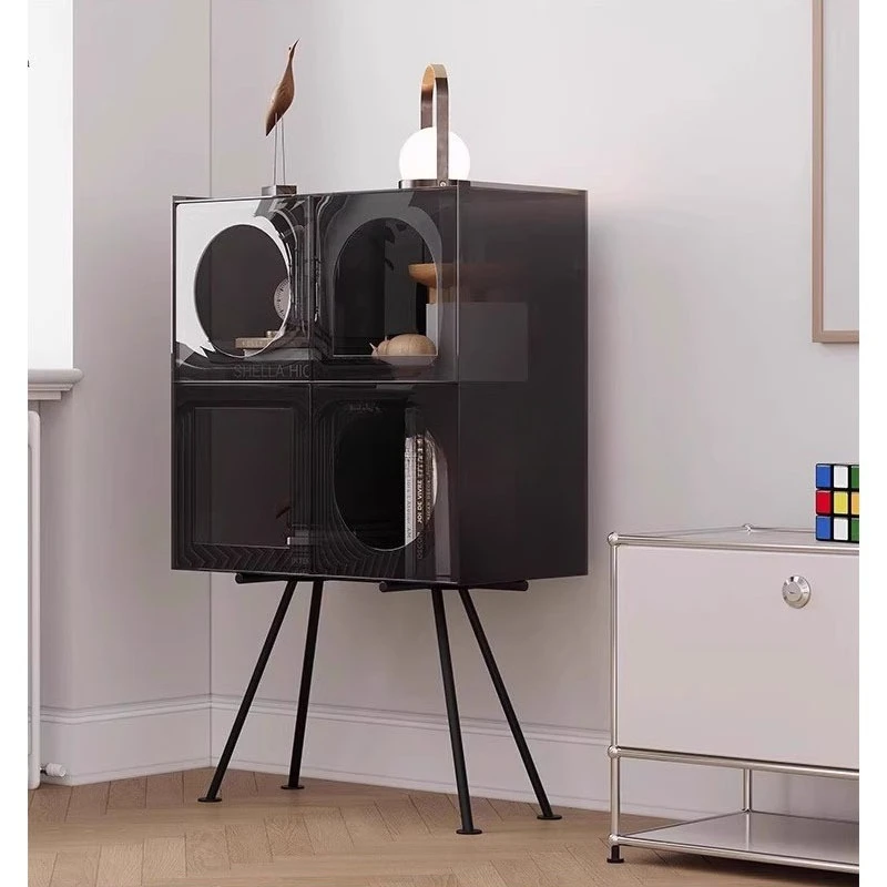 

Nordic acrylic shelf Internet celebrity storage Wine cabinet Modern simple side cabinet