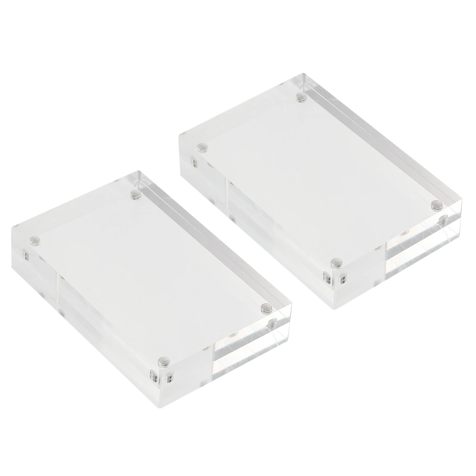 

2pcs Acrylic Holder Photo Holder Easy Use Display Picture Frame Warm Atmosphere Picture Frame Decor Home Office Display