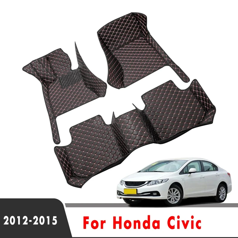 

Автомобильные коврики для Honda Civic 2015, 2014, 2013, 2012, водонепроницаемые защитные коврики, автомобильные матовые коврики, автомобильные аксессуары