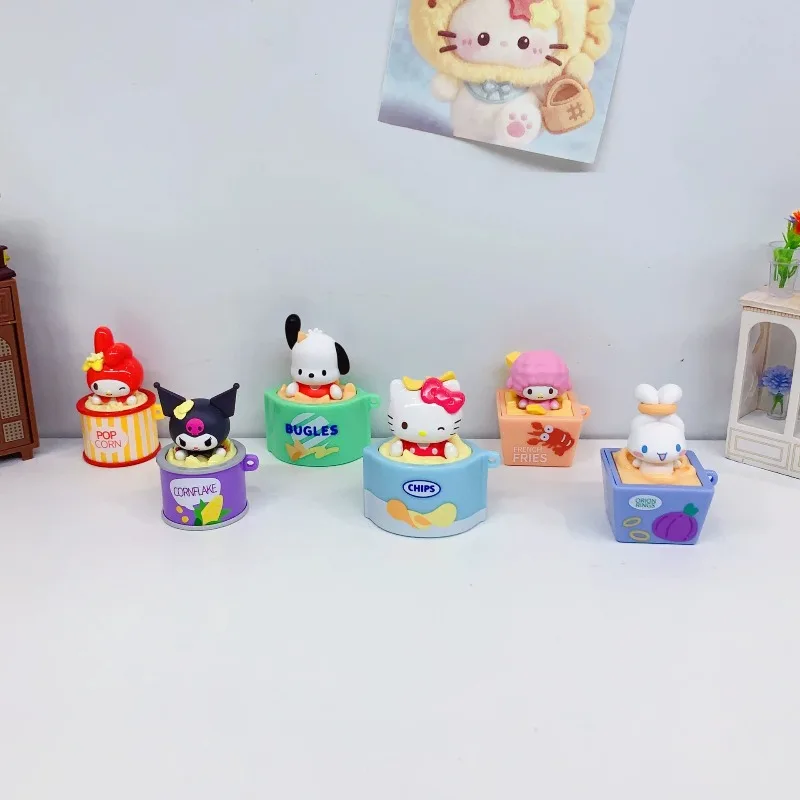 MOETCH Sanrio Characters Snack Box Mini Figure My Melody Kuromi Cinnamoroll  Pochacco Blind Box Collectible Cute Toy - view 2