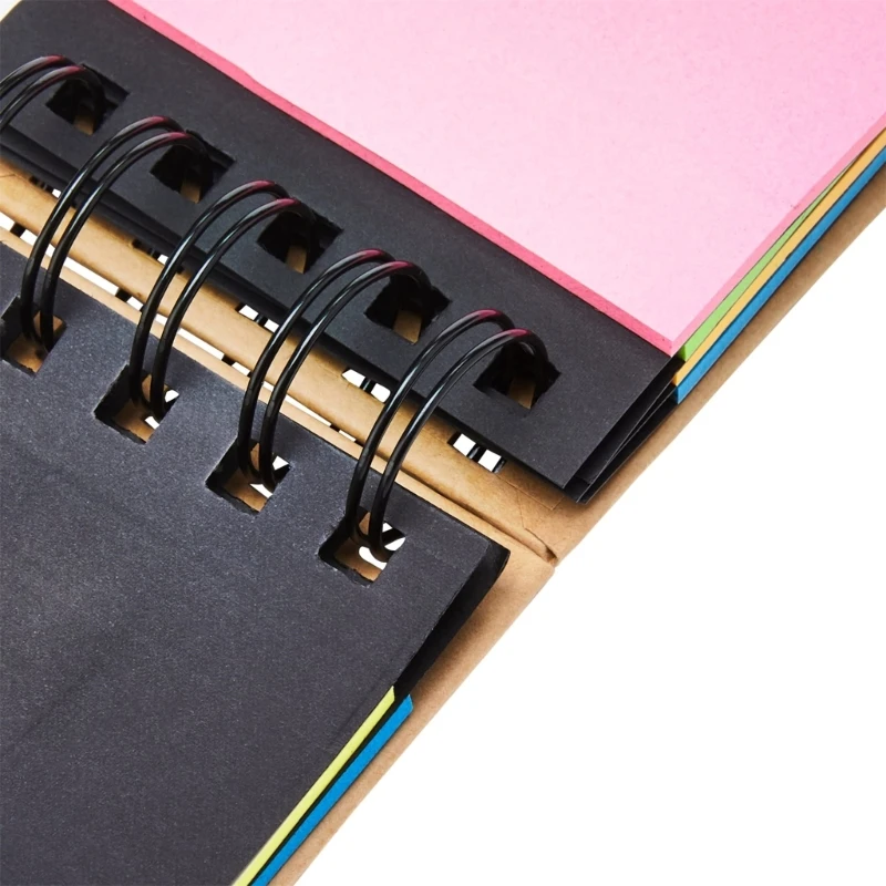 Блокноты для заметок в твердом переплете, маленькие спиральные блокноты, самоклеящиеся липкие комбинированные блокноты для K1KF