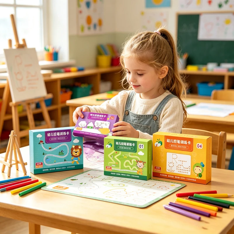 Kids Magic Reusable Practice Copybook Set, Magical Tracing Workbook with Eraser & Drawing Pens for Hand‑writing Practice