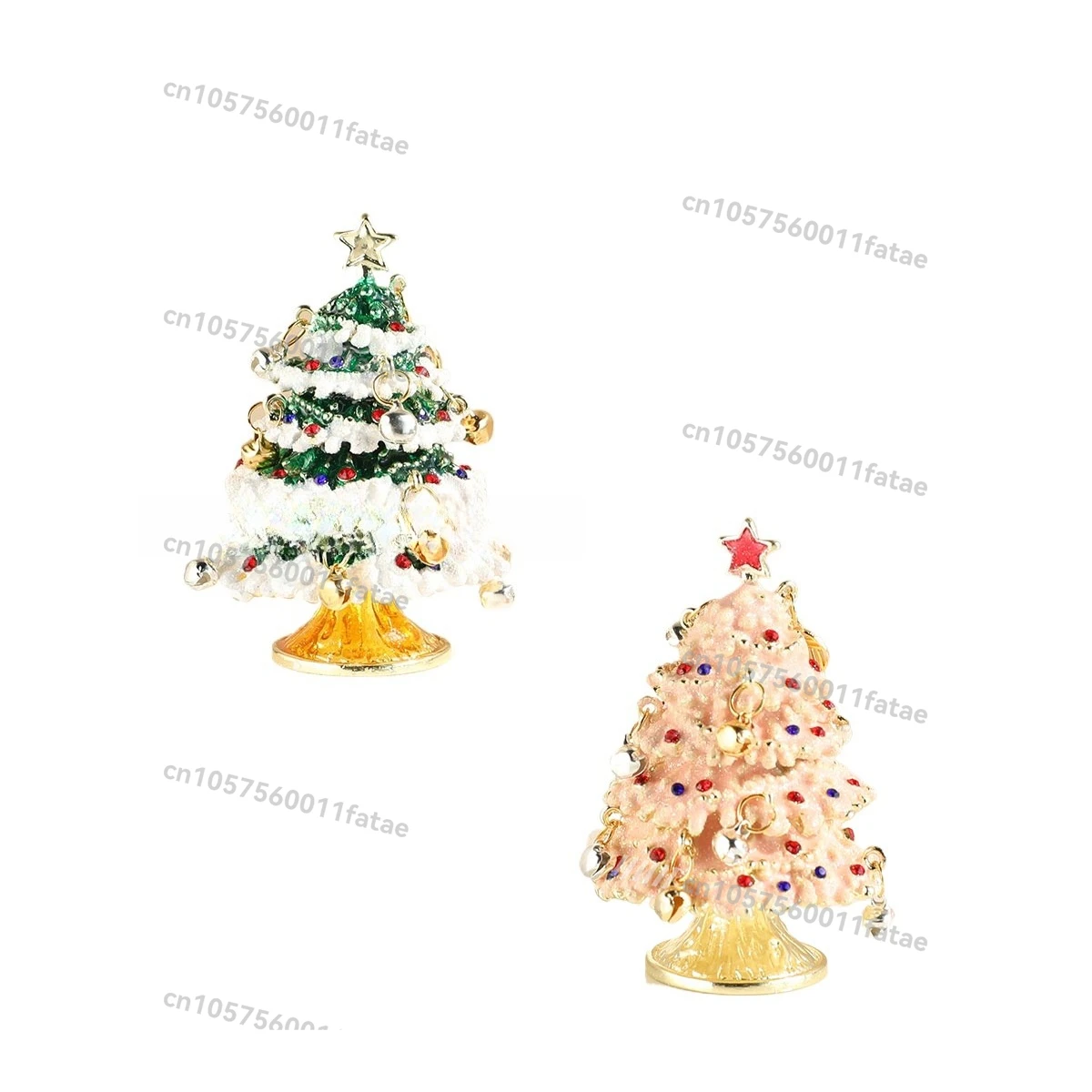 Jewelry Box Enamel Luminous Bells Christmas Tree Jewelry Box Proposal Ring High-end Gift Ornament