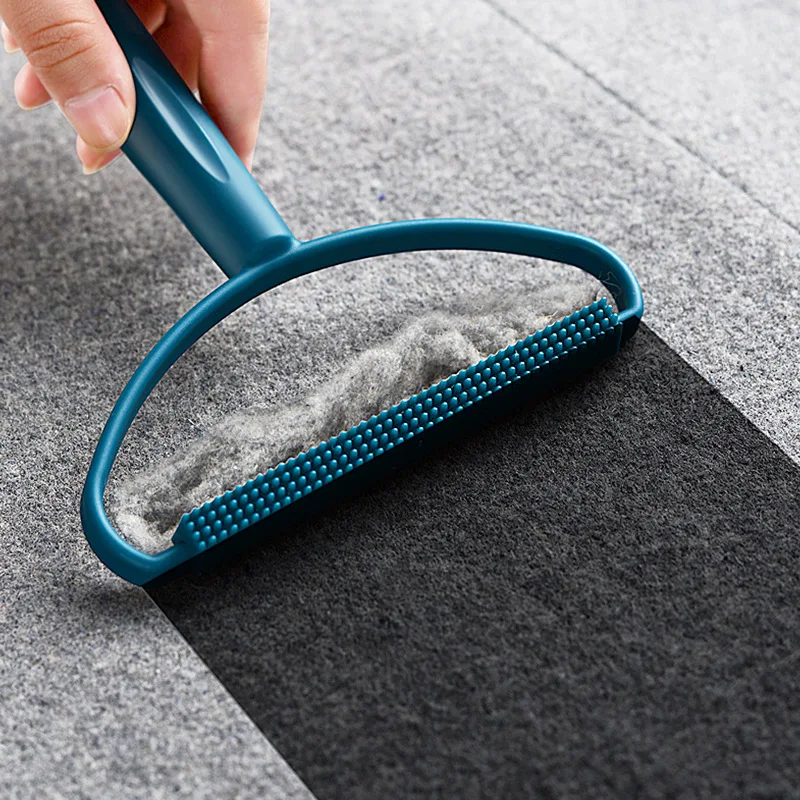 Double purpose brush for adhesive and hair removal, winter clothing, sweaters, coats, manual ball hair removal device