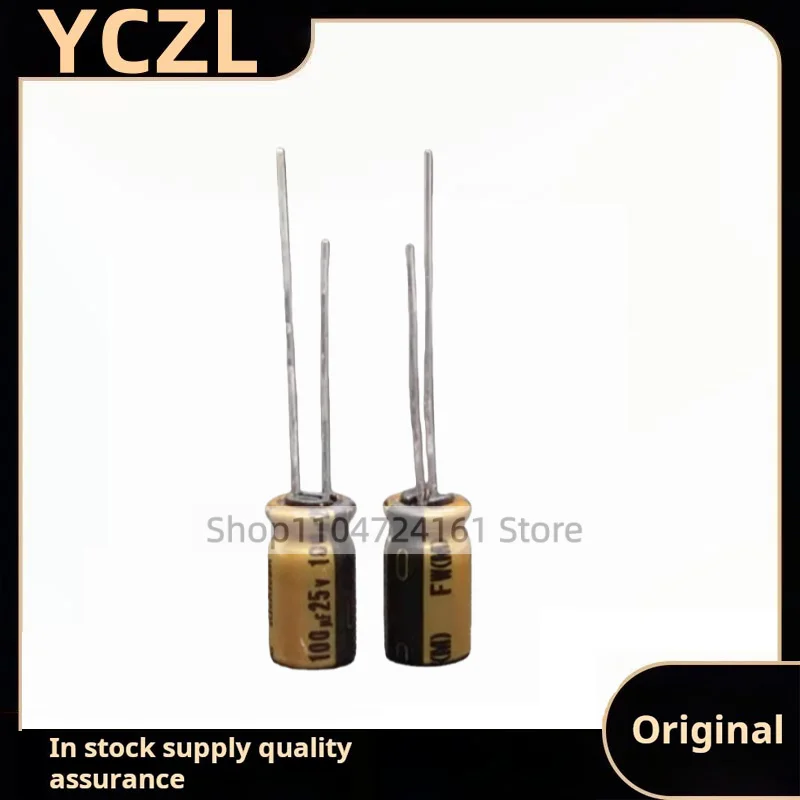 50PCS new genuine FW 100uF 25v audio fever electrolytic capacitor 6.3*11mm