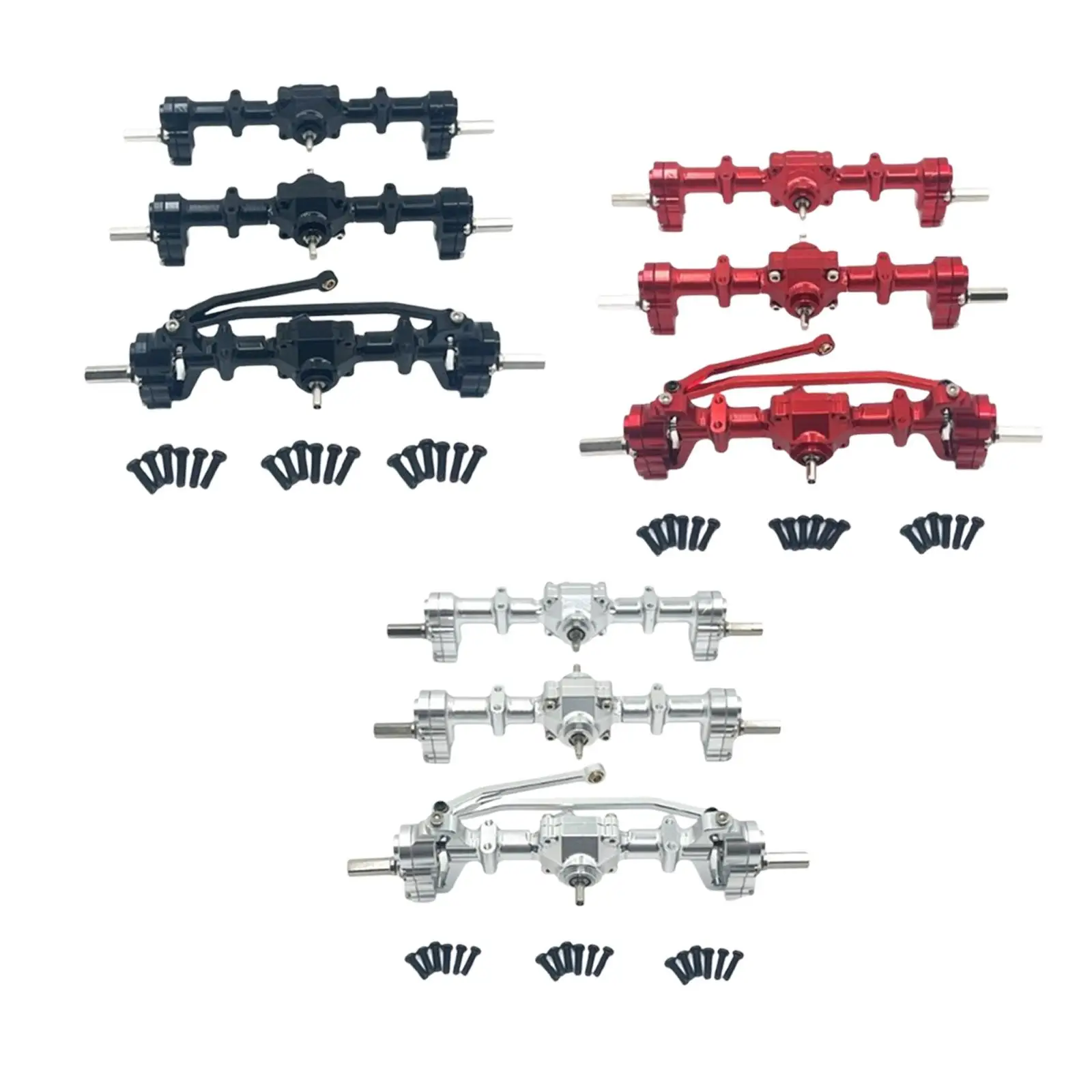 RC Anteriore Medio Asse Posteriore Set Aggiornamento in Metallo Sostituisce Facile da Installare Modifica Parti di Veicoli Modello RC per B36 B16
