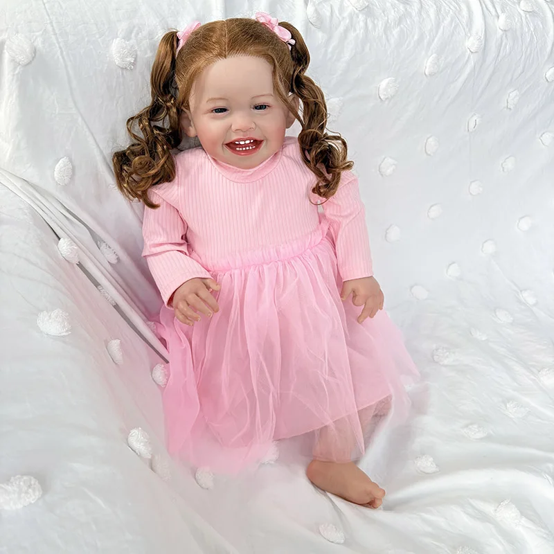 60CM 24 Zoll Reborn Kleinkind-Babypuppe Beliebte Fröhliche Baby Mila zum Verkauf Geburtstags- und Weihnachtsgeschenke Spielzeug Dropshipping Muñecas Bebe Reborn