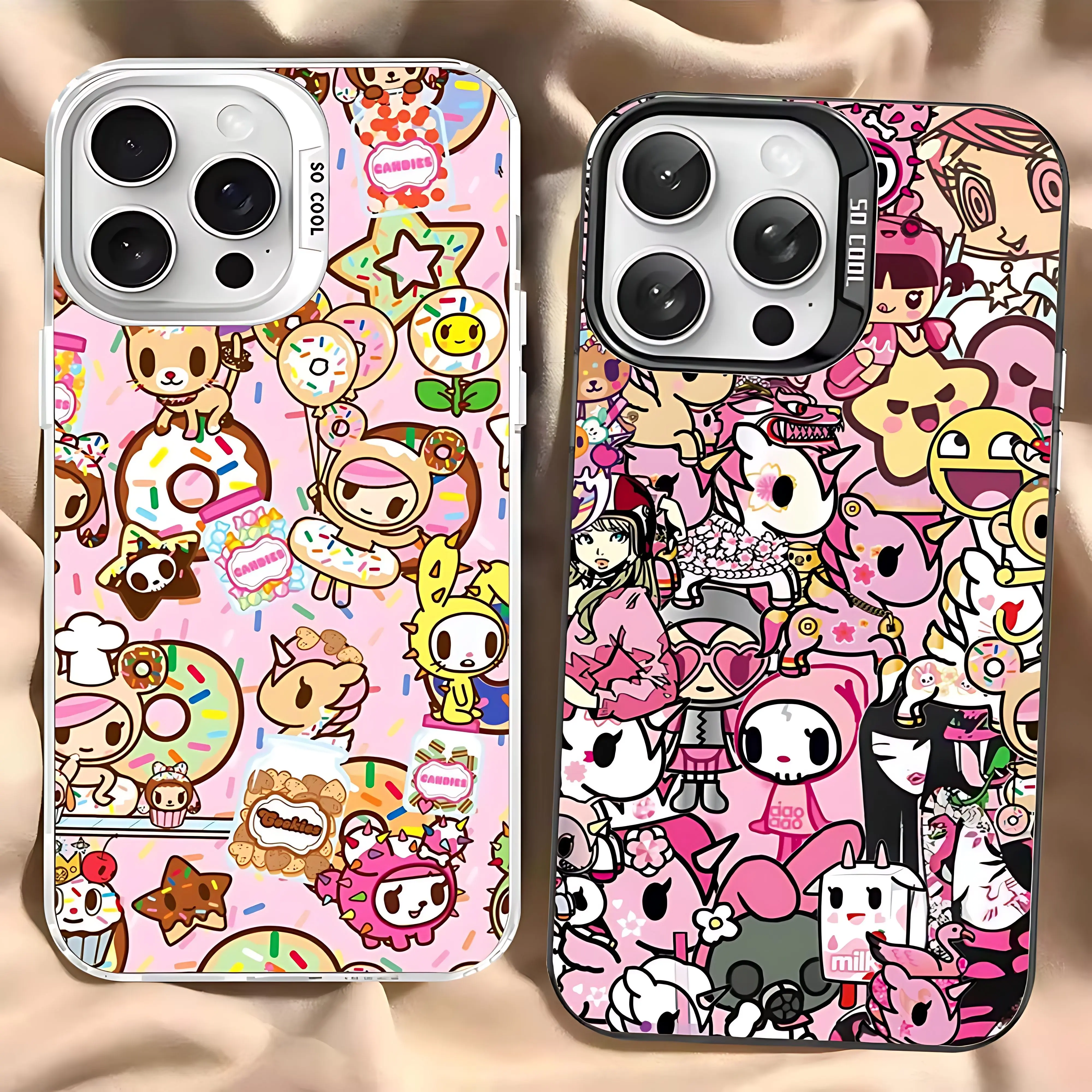 Japan Tokidoki Anime Handyhülle für iPhone 17 16e 16 15 14 13 12 11 mini Pro Max X XR XSMAX 8 7 Air Plus Sturzsichere Matte Schutzhülle