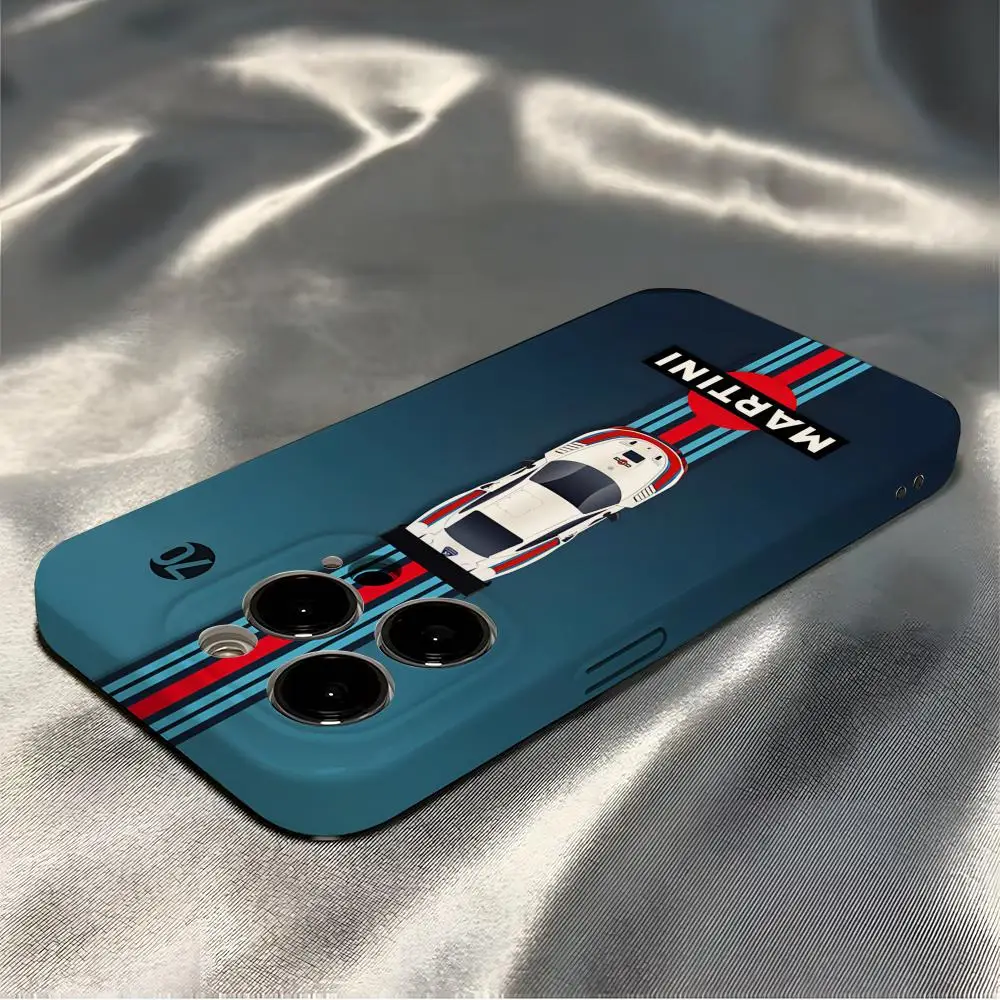 Custodia per telefono con logo Racing M-Martini per Iphone 16 Pro Max 15 Pro 13 14 12 11 X XR XS Max Cover all-inclusive