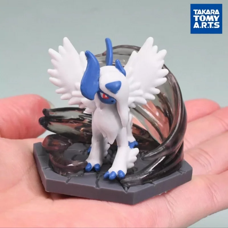 Takara Tomy Pokemon Gashapon Figure Dark And Dragon Battle Diorama Decor Absol Dragonite Eevee Collectible Display Ornament view 3