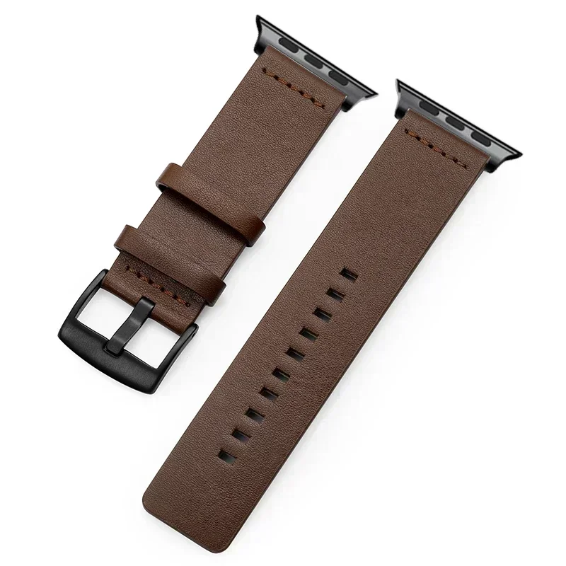 Leather Band Strap for Apple Watch Ultra 2 Band 49mm 9 8 7 45mm 41mm High Quality for IWatch Series 6 SE 5 4 44mm 40mm Correa