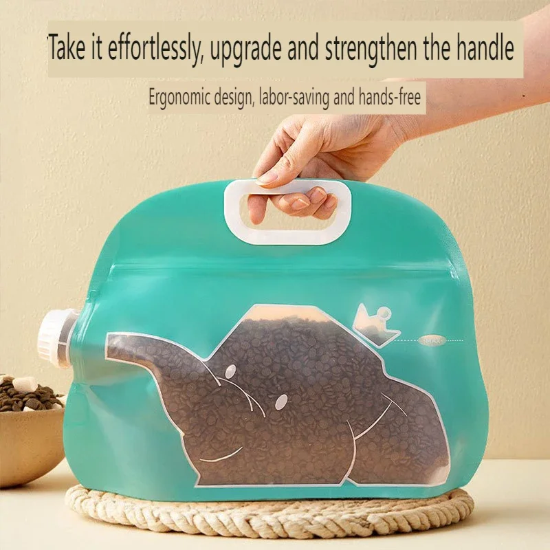 أغذية الحيوانات الأليفة حقيبة مختومة سعة كبيرة الغذاء حقيبة مختومة للكلاب القطط مقاوم للرطوبة حقيبة تخزين أغذية الحيوانات الأليفة مستلزمات الحيوانات الأليفة