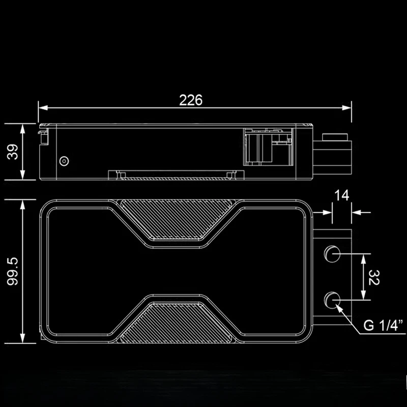 

Split water cooling 3080/3090FE public graphics card cold head radiator measured water outlet