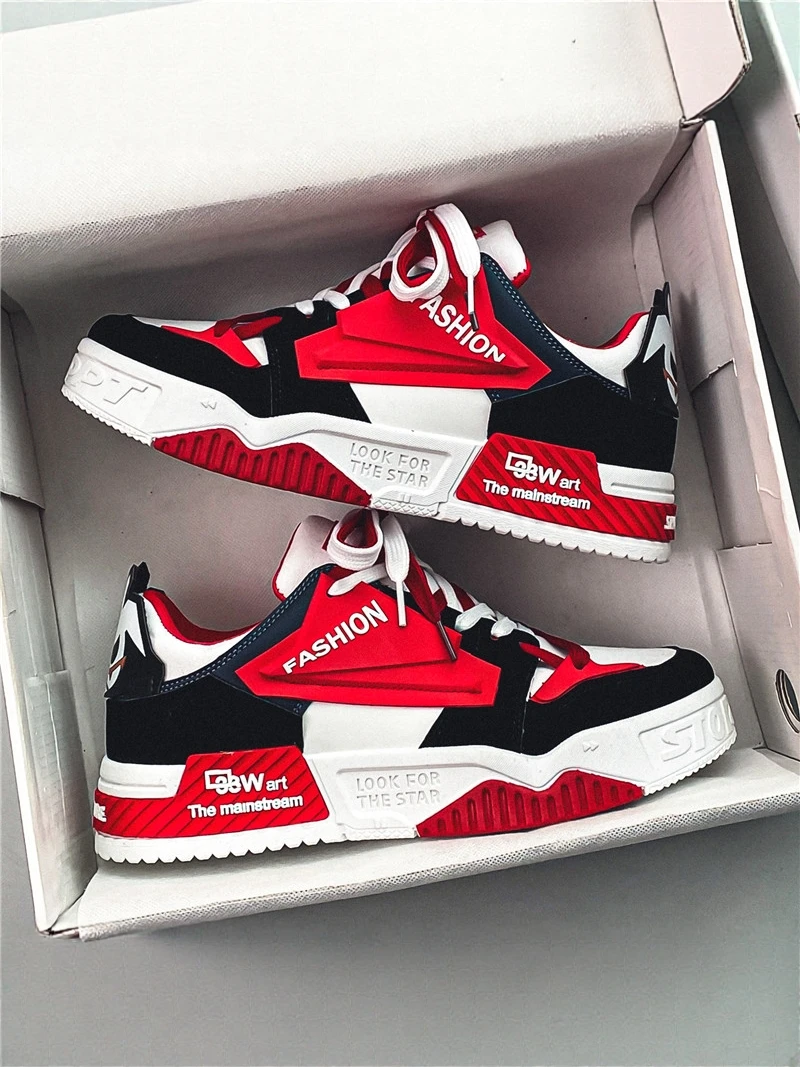 

Men's Low-Top Sports Shoes 2026 New Summer Casual Thick Bottom Student Fashion Versatile Original Trendy Shoes Leather Upgraded