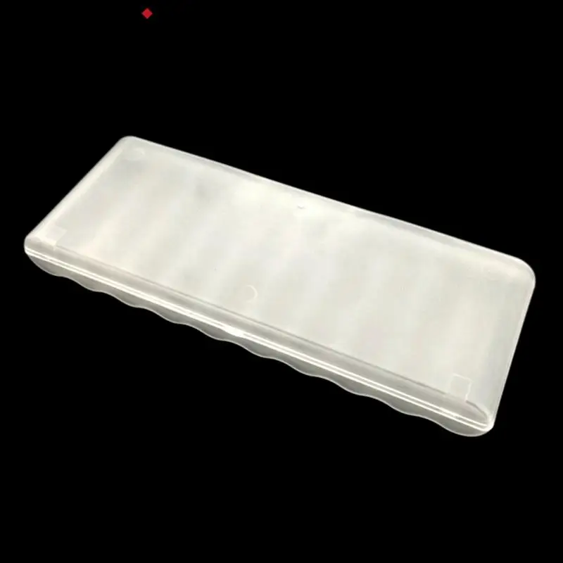 10 Slot For AA Battery Organizer Accessories Transparent White Plastic Battery Storage Box Hard Container Holder Case