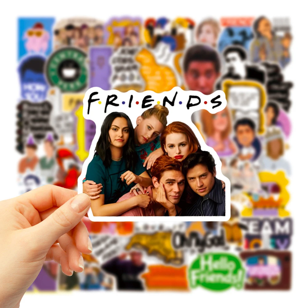 10/30/50PCS Hot TV Show Friends Cartoon Stickers Decals DIY Fridge Phone Suitcase Laptop Notebook Car Wall Cool Sticker Gift