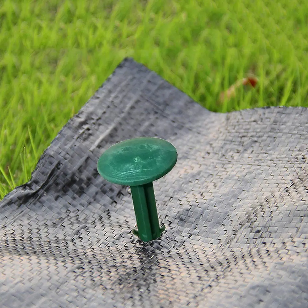 

100pcs Ground Stakes Plastic Pegs Camping Tents Garden Nails Sod scaping Tools Gardening Assistant Decorative Piles