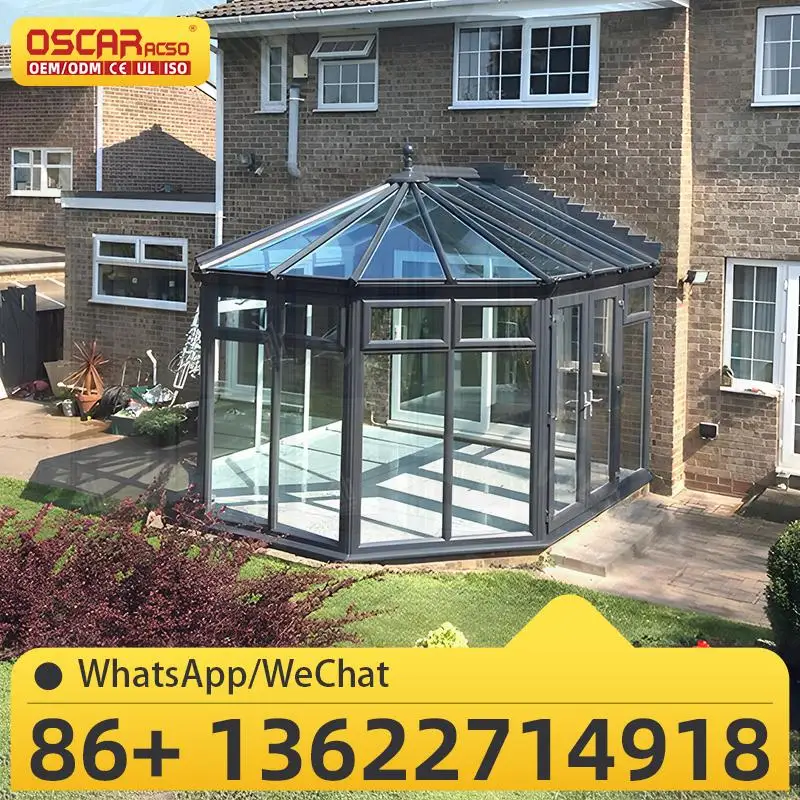 

Outdoor Free standing Patio Solarium Sunroom for Veranda Winter Use Garden Relaxing sunroom