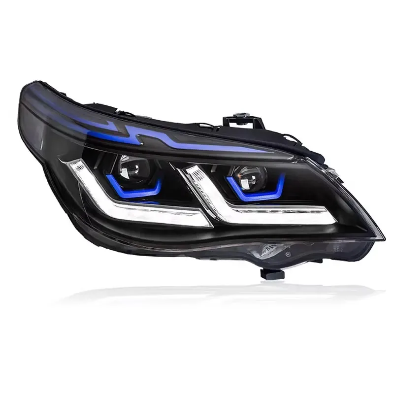 

Специальная джинсовая модификация фары E60 серии 03-10 с двойной L-образной двойной линзой синего цвета