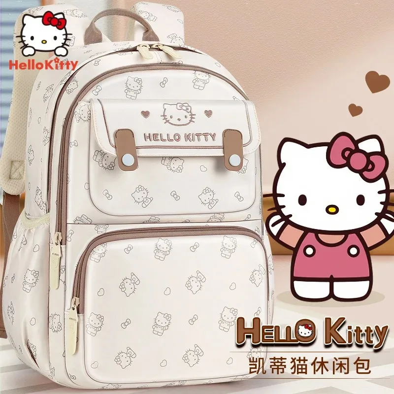 Sanrio Hello Kitty Schattige Schooltassen Meisjes Grote Capaciteit Lichte Schooltassen Studenten Stripboeken Mode Meisjes Middelbare Scholieren