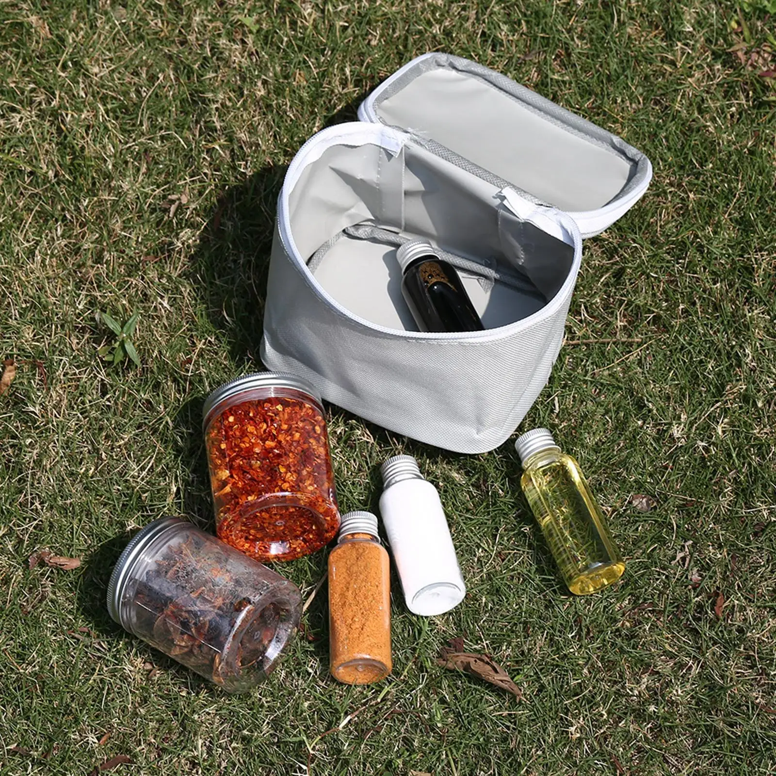 6x Cruets Seasoning Bottle Cooking Waterproof Spice Jars for Picnic Outdoor