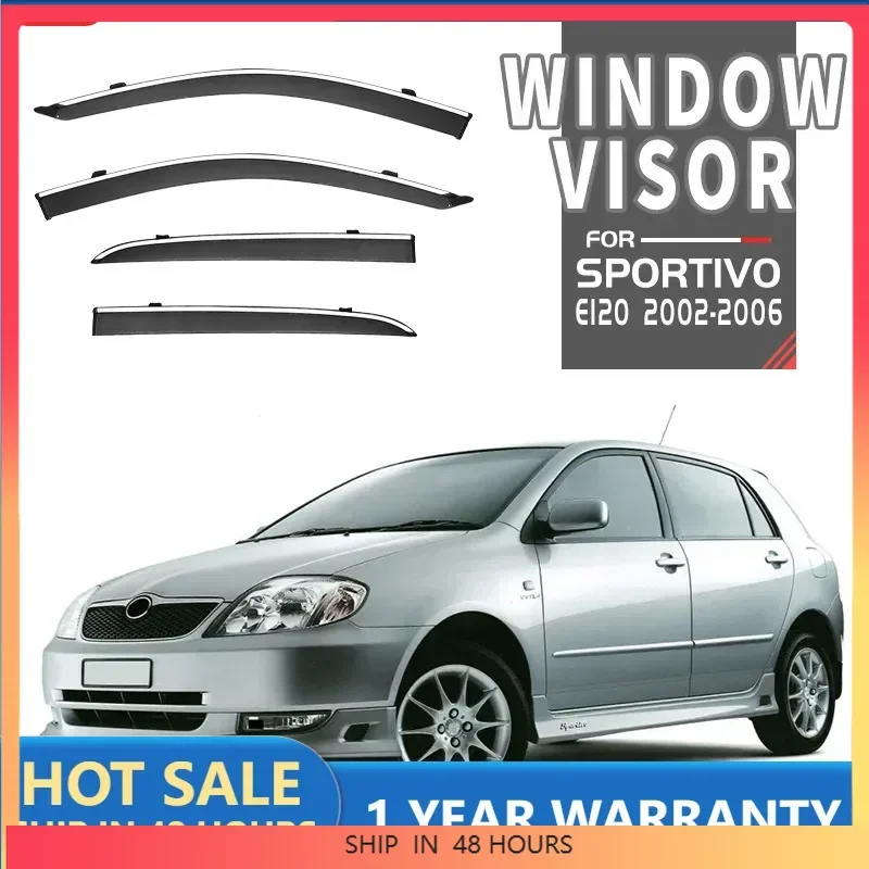 Nuevo para Toyota Corolla Sportivo 2002-2006 visera de ventana de coche toldo refugios parabrisas ventana lateral lluvia parasol accesorios para automóvil